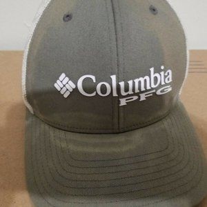 Gray/White Columbia PFG Mesh/Microfiber Flexfit Cap L/XL